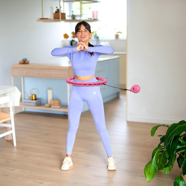 Хула-хуп з обважнювачем One Fitness OHA02 роз.60-118см, рожевий