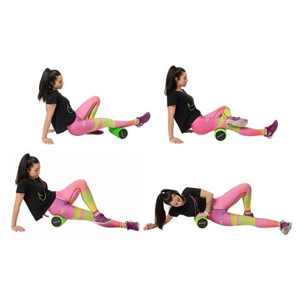 Масажний ролик HMS FS101 зелений 33см