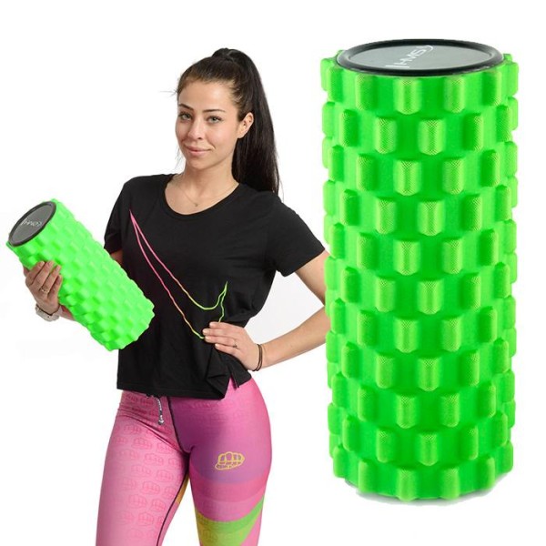 Масажний ролик HMS FS101 зелений 33см