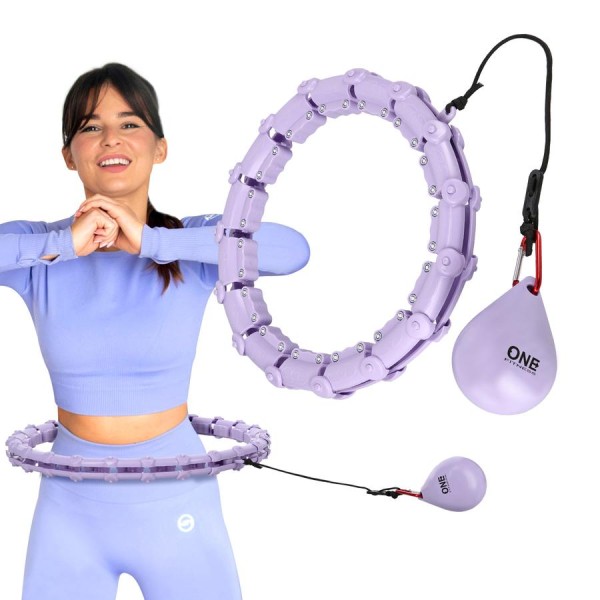 ХулаХуп з обтяжувачем One Fitness OHA02 роз.60-118см, фіолетовий