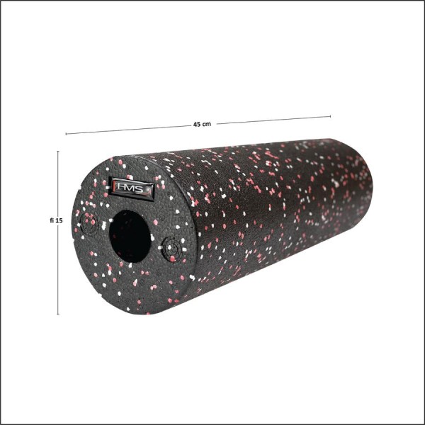 Масажний ролик HMS FS115 45см чорно-червоний