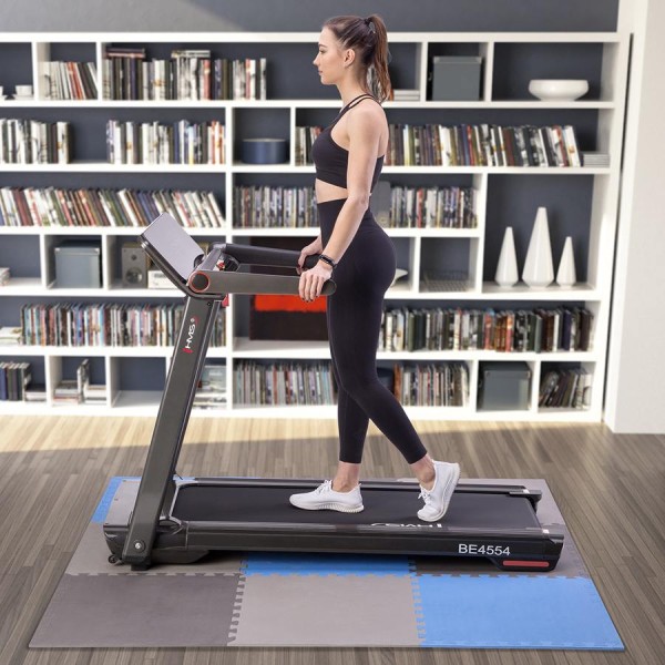 Підлогове покриття пазл для спортзалу 9шт One Fitness MP10 світлосірий/синій/темносірий
