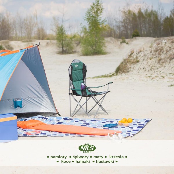 Крісло туристичне розкладне Nils Camp NC3080 зелене