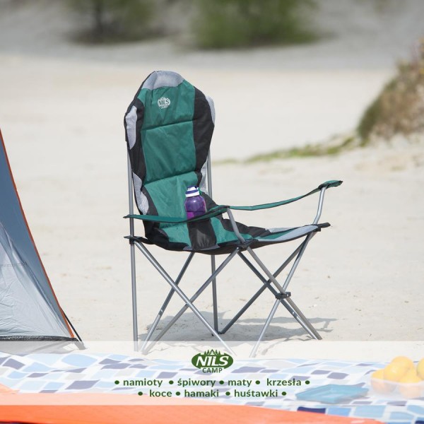 Крісло туристичне розкладне Nils Camp NC3080 зелене