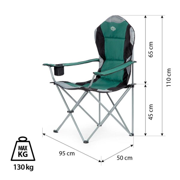 Крісло туристичне розкладне Nils Camp NC3080 зелене