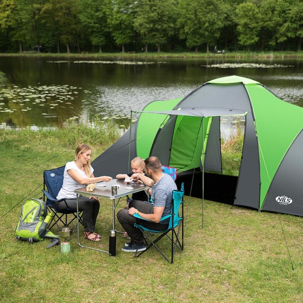 Туристичний намет Nils Camp NC6031 Highland зелено-сірий