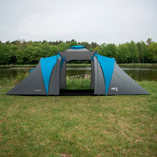 Туристичний намет Nils Camp NC6031 Highland синій-сірий