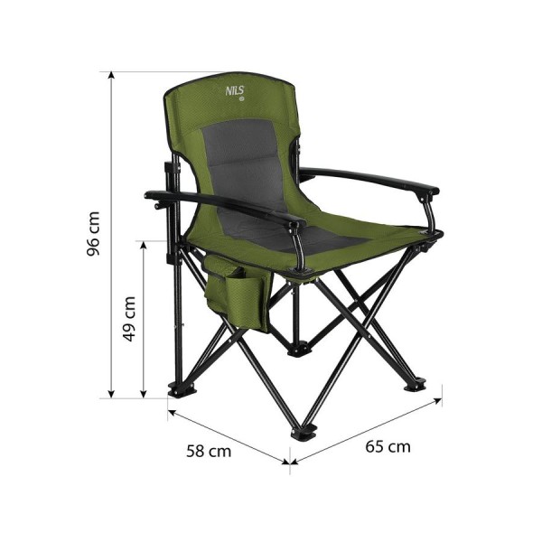 Крісло туристичне розкладне Nils Camp NC3075 зелений