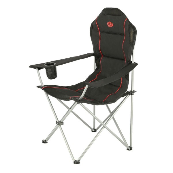 Крісло туристичне розкладне Nils Camp NC3080 чорний/червоний