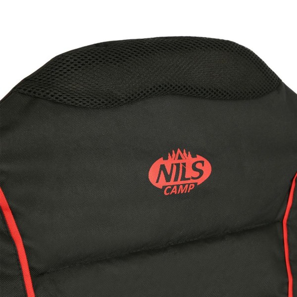 Крісло туристичне розкладне Nils Camp NC3080 чорний/червоний