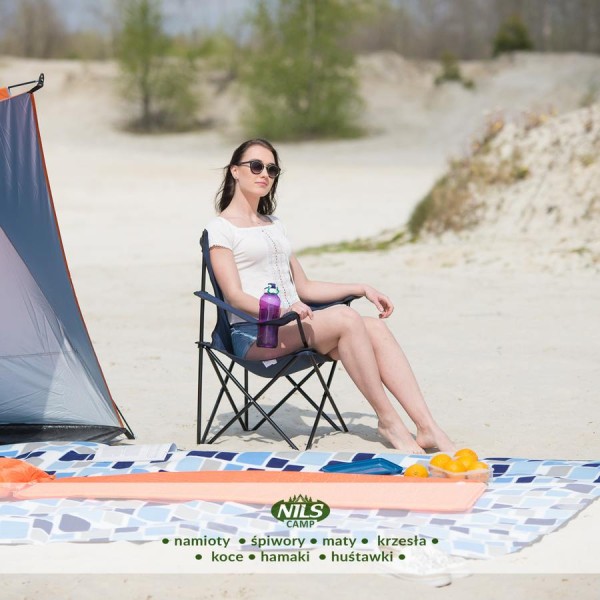 Крісло туристичне розкладне Nils Camp NC3044 синє