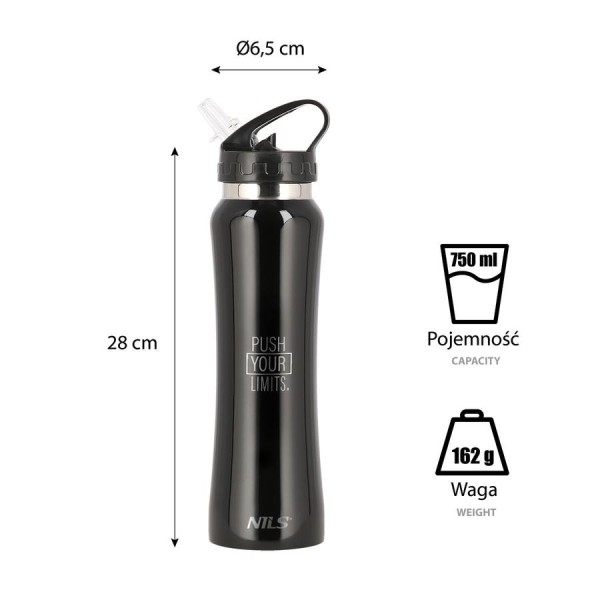 Пляшка для води Nils NCB54 чорна
