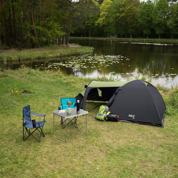 Туристичний намет Nils Camp NC6012 Trekker зелений-сірий
