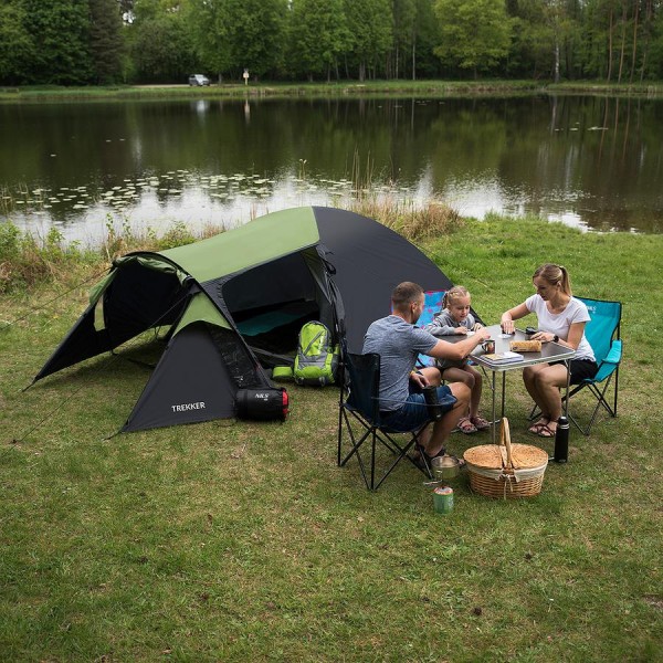 Туристичний намет Nils Camp NC6012 Trekker зелений-сірий