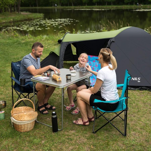 Туристичний намет Nils Camp NC6012 Trekker зелений-сірий