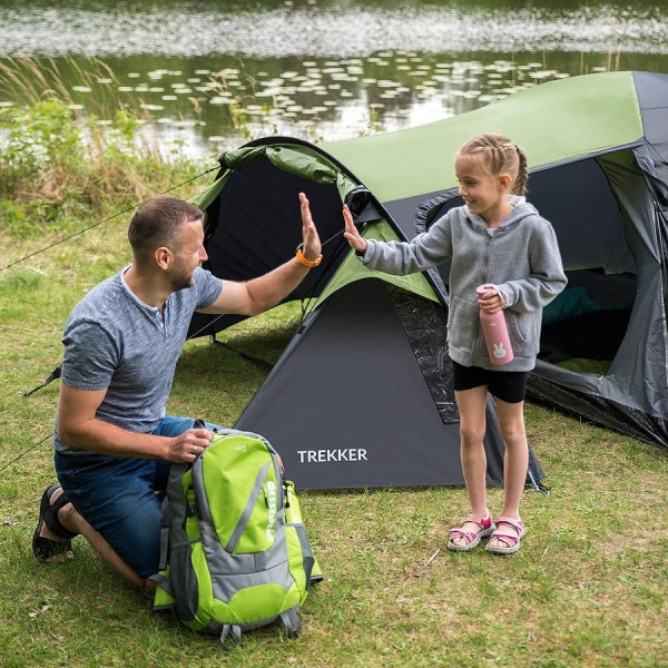 Туристичний намет Nils Camp NC6012 Trekker зелений-сірий