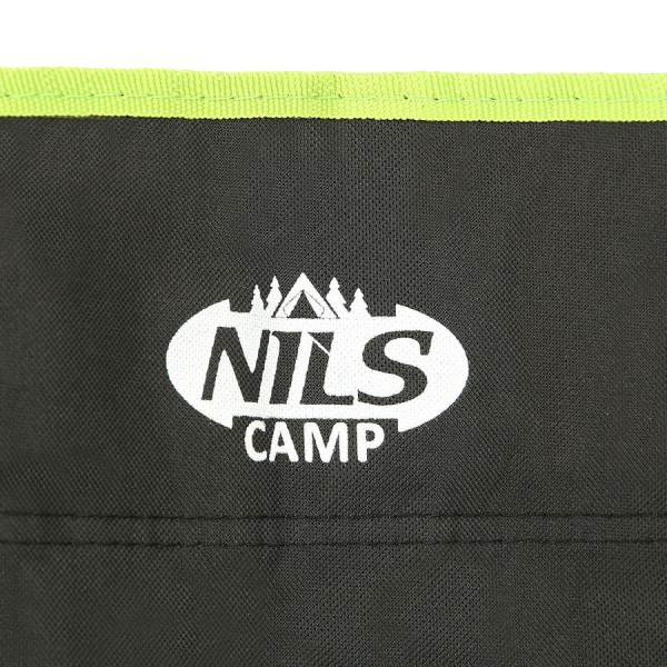 Крісло туристичне розкладне Nils Camp NC3044 чорний/лайм