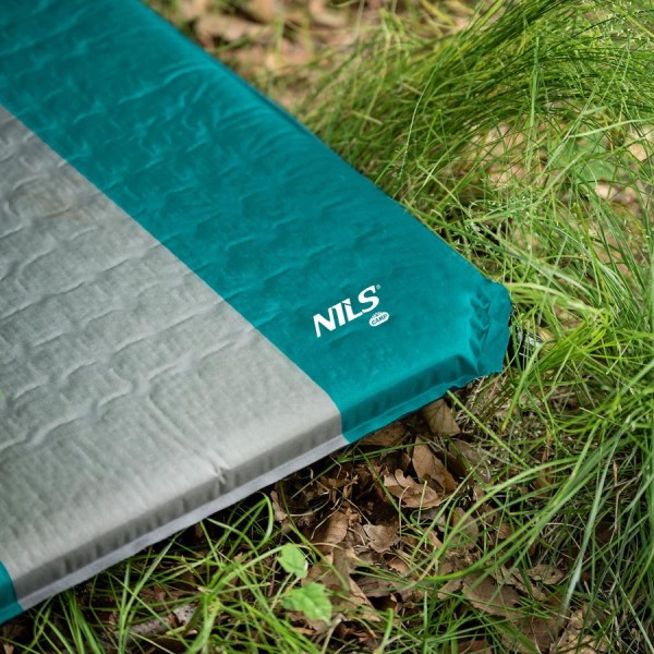 Самонадувний килимок Nils Camp NC4340 синій-сірий
