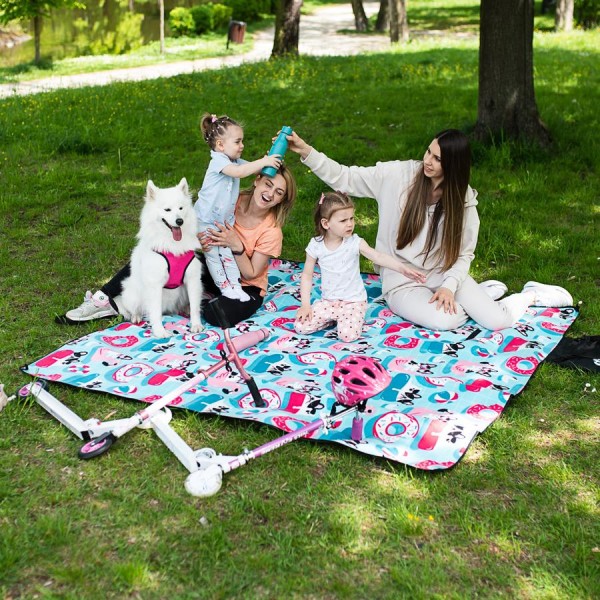 Килимок-сумка Nils NC8015 200 x 200см з собачками