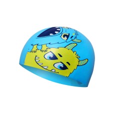 Шапочка для плавання для дітей Nils Aqua NQC синя з монстриком