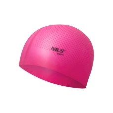 Шапочка для плавання з пухирцями Nils Aqua NQC темно-рожева