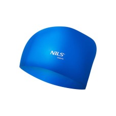 Шапочка для плавання для довгого волосся Nils Aqua NQC синя