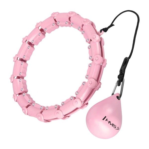 Хула-хуп з тягарцем PlusSize HMS HHW11 60-126 см, рожевий