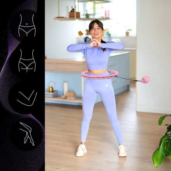 Хула-хуп з тягарцем PlusSize HMS HHW11 60-126 см, рожевий