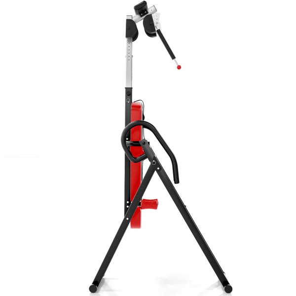 Інверсійний стіл складаний InverFit V2 до 150 кг, червоний