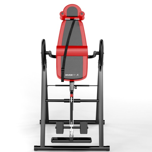 Інверсійний стіл складаний InverFit V2 до 150 кг, червоний