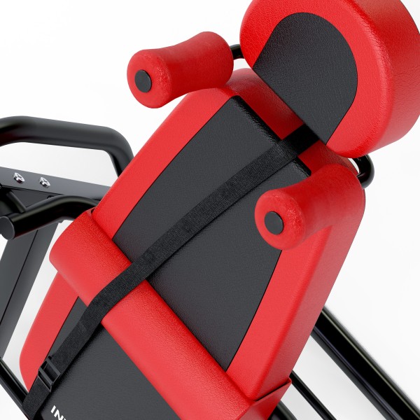 Інверсійний стіл складаний InverFit V2 до 150 кг, червоний