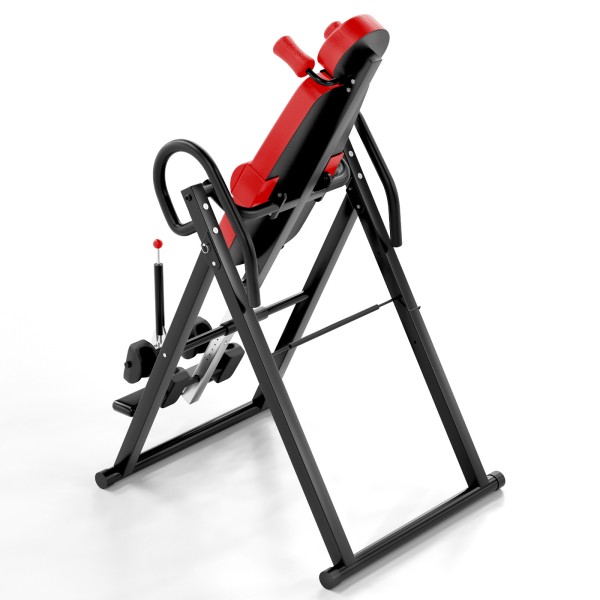 Інверсійний стіл складаний InverFit V2 до 150 кг, червоний