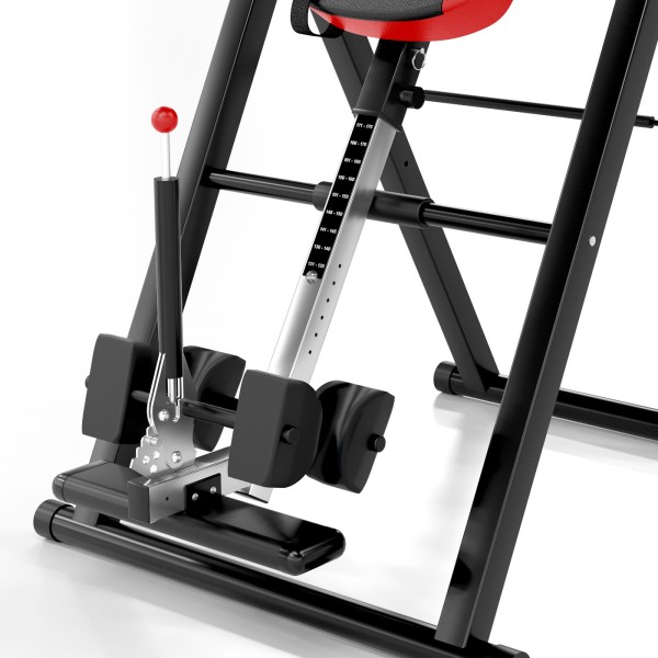 Інверсійний стіл складаний InverFit V2 до 150 кг, червоний