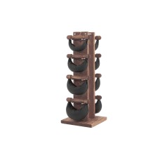 Стійка з гантелями 2-8кг NOHRD SwingBell Tower Oak Vintage, шкіра