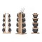 Стійка з гантелями 2-8кг NOHRD SwingBell Tower Oak Vintage, шкіра