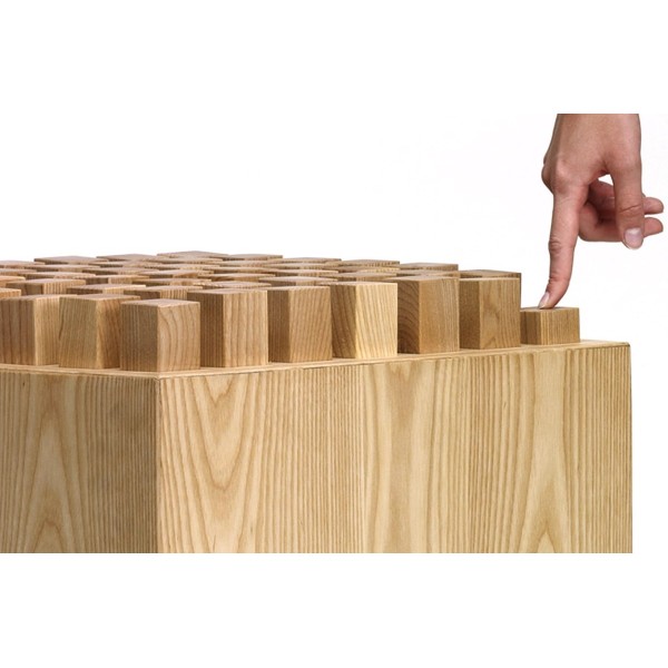 Дерев'яне масажне крісло NOHRD HedgeHock Stool Oak Vintage