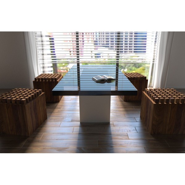 Дерев'яне масажне крісло NOHRD HedgeHock Stool Oak Vintage