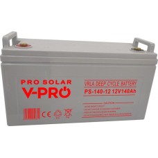 Акумулятор гелевий Volt Polska Gel Deep Cycle VPro Solar 12V 140A/год VRLA (6AKXDEEP14)