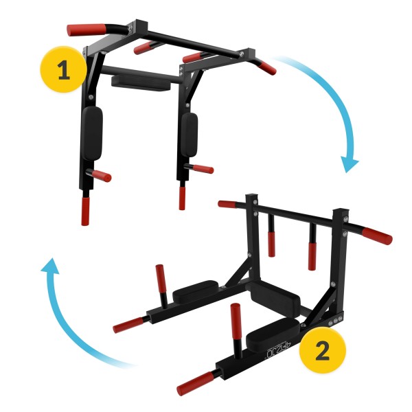 Турнік 2в1 з брусами на стіну 4Fizjo