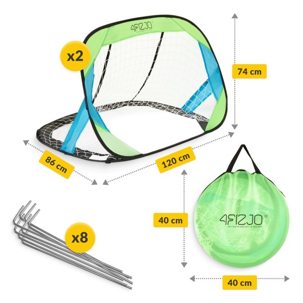 Самоскладні футбольні ворота 4Fizjo 2 шт