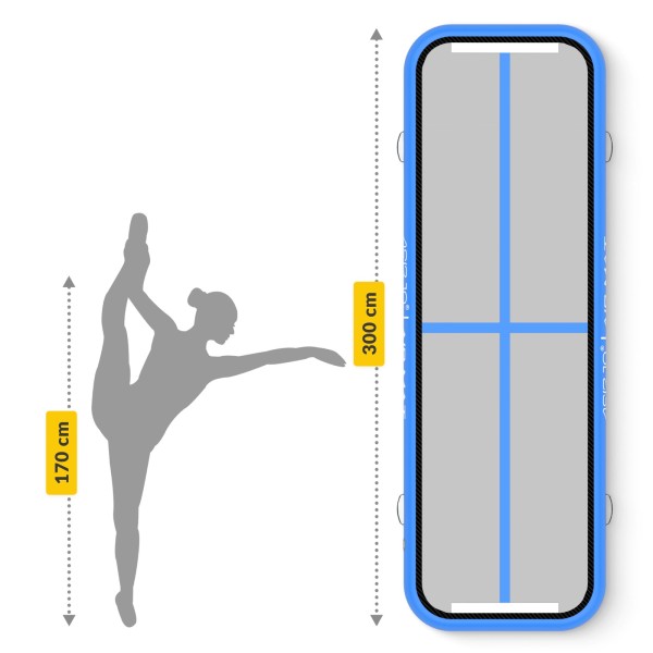 Надувний килимок для гімнастики 4Fizjo AirTrack, синій