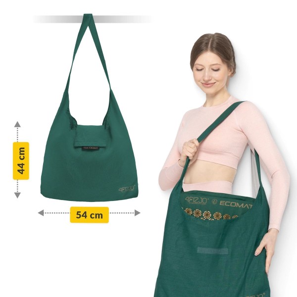 Масажний акупунктурний килимок та подушка Fizio ECO XL, зелено-золотий