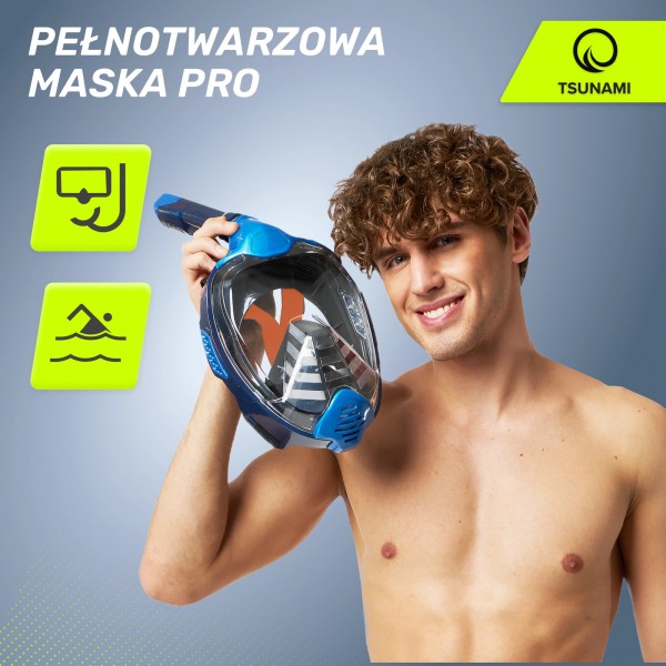 Маска для дайвінгу TSUNAMI PRO L/XL