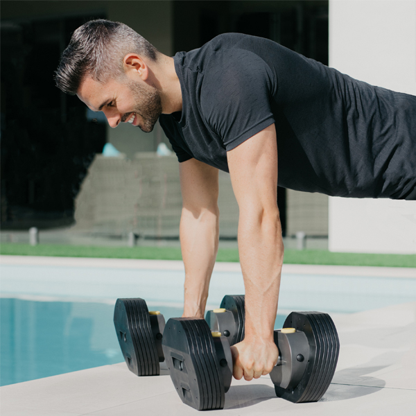 Гантелі регульовані MX SELECT MX55 DUMBBELL 4,5 - 24,9 KG 2шт. + Стійки