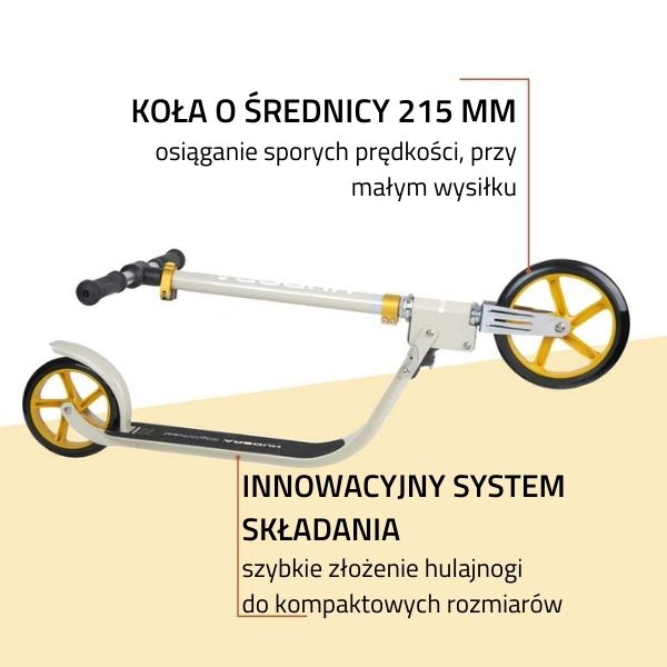 Самокат Hudora BigWheel 215 Бежевий