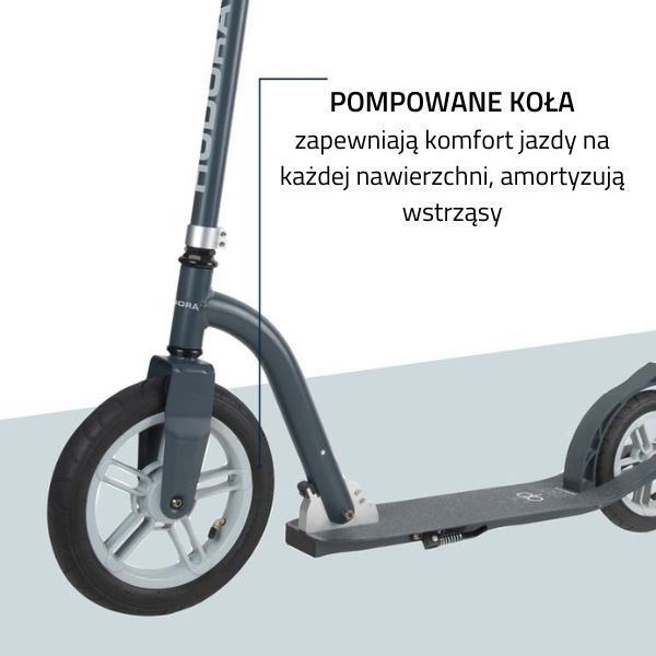 Самокат Hudora BigWheel Air All Paths 280 сірий