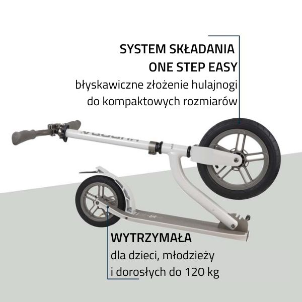 Самокат Hudora BigWheel Air All Paths 280 білий