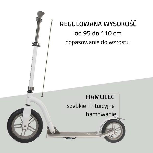 Самокат Hudora BigWheel Air All Paths 280 білий