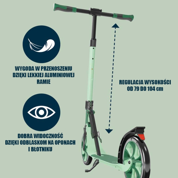 Самокат Hudora BigWheel Advanced 205 зелений