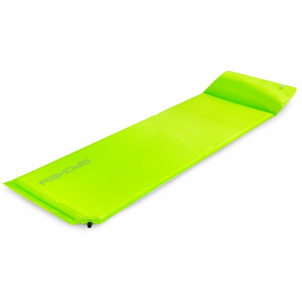 Самонадувний мат з подушкою Spokey SAVORY PILLOW, салатовий